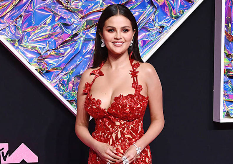 Selena-Gomez-Stuns-in-Red-Floral-Dress-at-2023-MTV-Video-Music-Awards-infopulselive-1